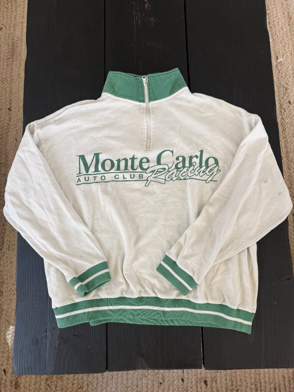 Zoe Lev Women's White and Green Sweatshirt (L)